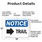 Signmission Trail (Right Arrow), 18 in W x Rectangle, Aluminum OS-2PACK-NS-A-1218-L-18711 - alternate 8
